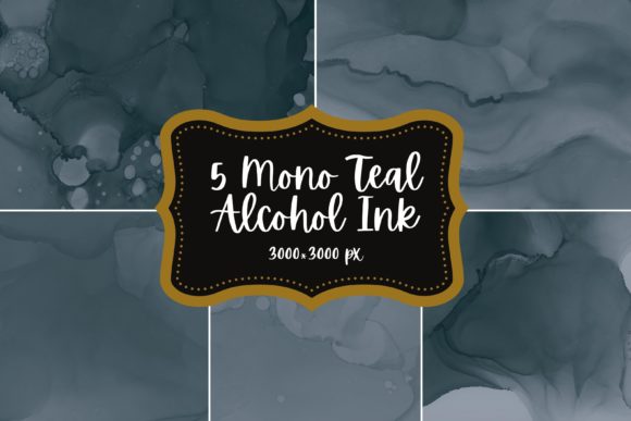 Download 18 Mono Teal Alcohol Ink Paper - Premium Resources
