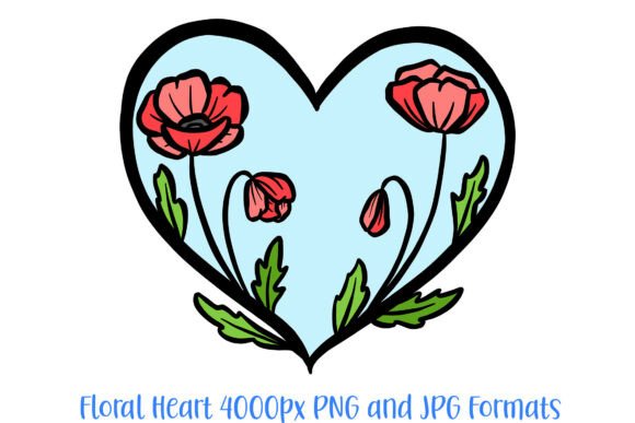 Download Poppies Red Heart Wreath Flower Graphic - Graphic Collection