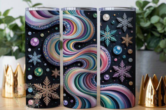 Download Winter Shimmer Swirls 20oz Tumbler Wrap - Winter shimmer Collection