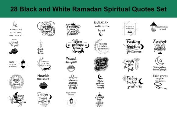 Download Black and White Ramadan Spiritual Quotes - Premium Resources