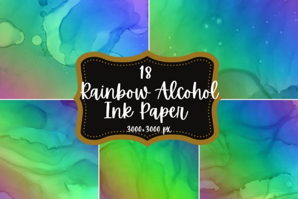 Download 18 Rainbow Alcohol Ink Paper - Premium Resources
