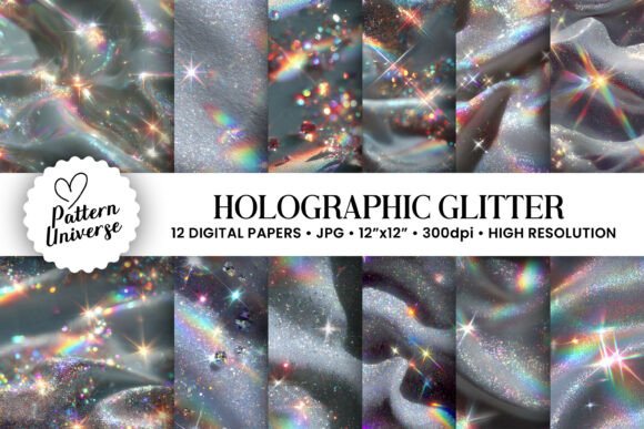 Download Holographic Glitter Texture Patterns - Graphic Collection
