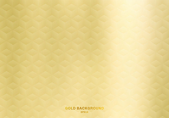 Download 3D Cubes Pattern Gold Luxury Background - Luxury background Collection