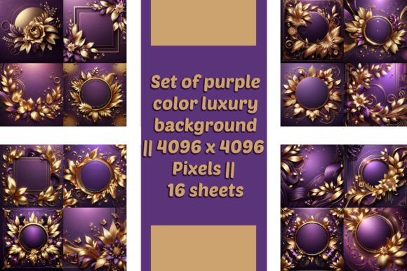 Download Set of Purple Color Luxury Background - Luxury background Collection