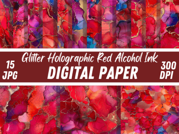Download Glitter Holographic Red Alcohol Ink Jpg - Graphic Collection